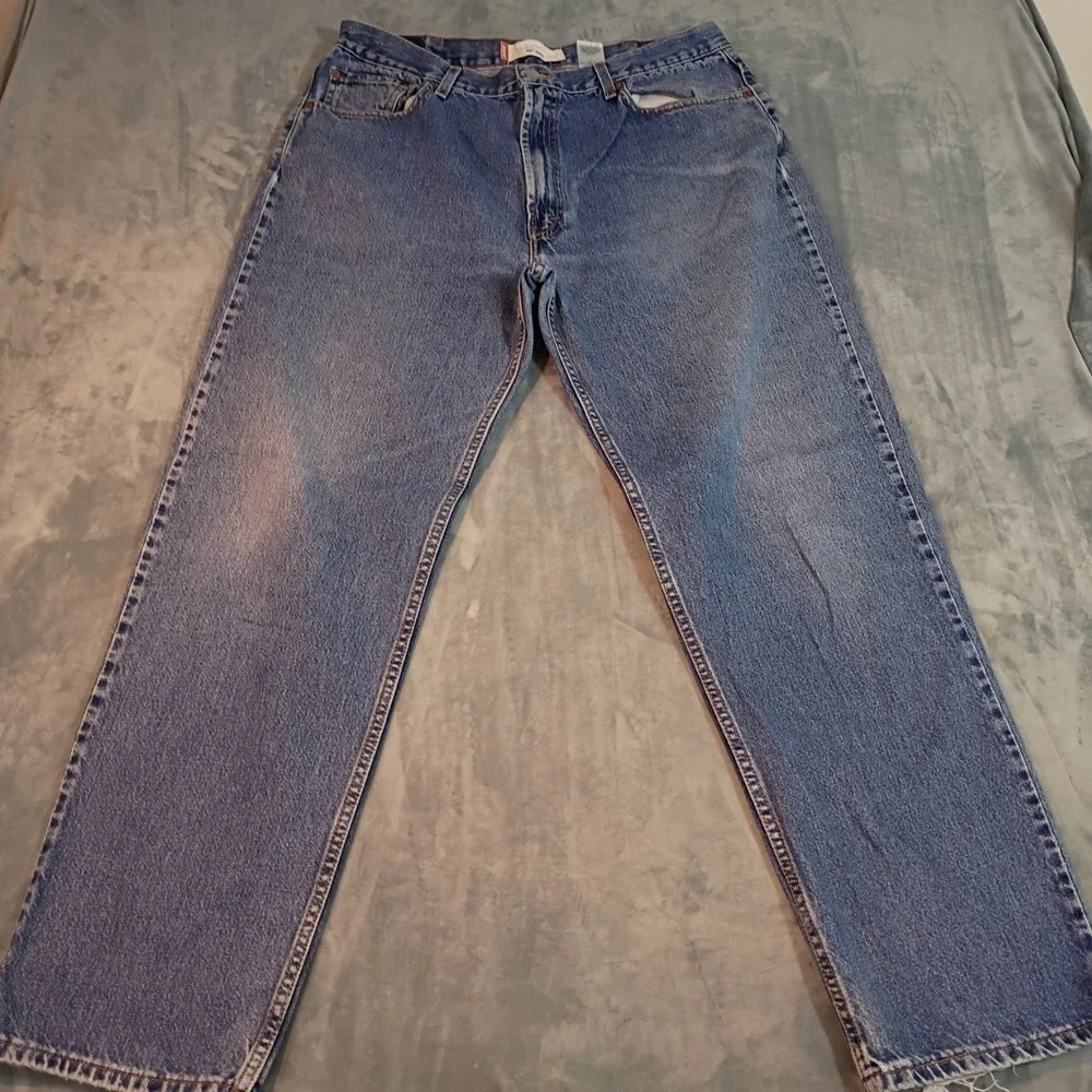 Levis 550 Relaxed Fit Jeans Mens 40x34 Blue Denim Medium Wash 100% Cotton